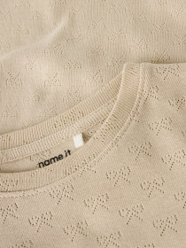 NAME IT Bluse Hulmønster Sif Feather Gray